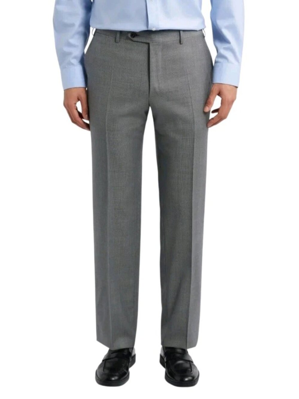 Canali Mens Pants Size 42 Impeccabile Regular Fit Bird's Eye 100% Wool New